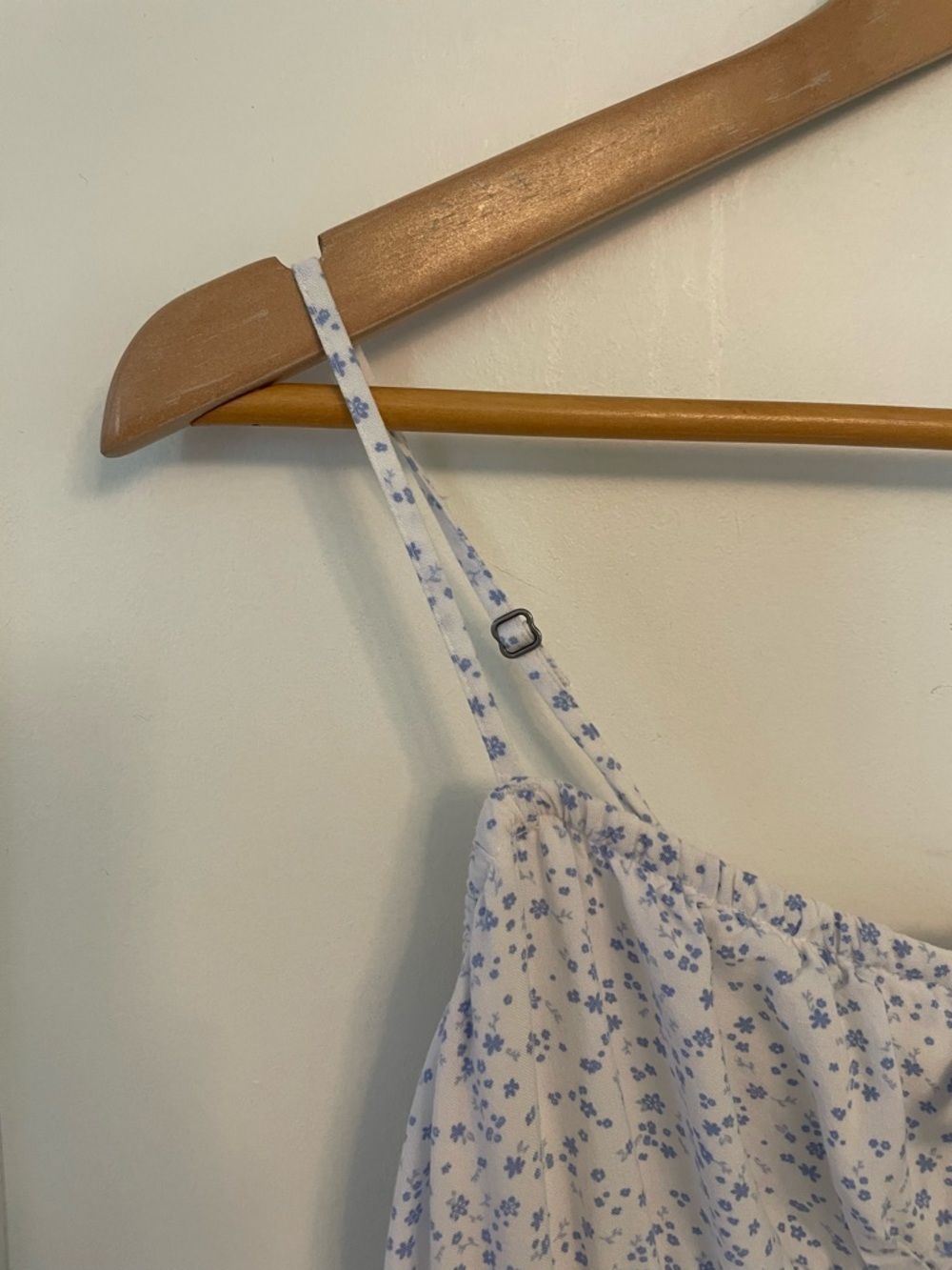 Hollister Pale Blue Floral Milkmaid Coquette Girl Dress Size M - Picture 6 of 14